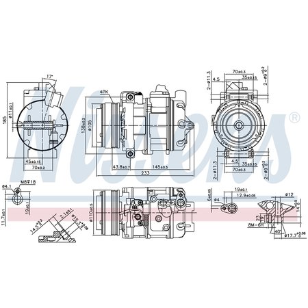 NISSEN A/C Compressor, 890292 890292